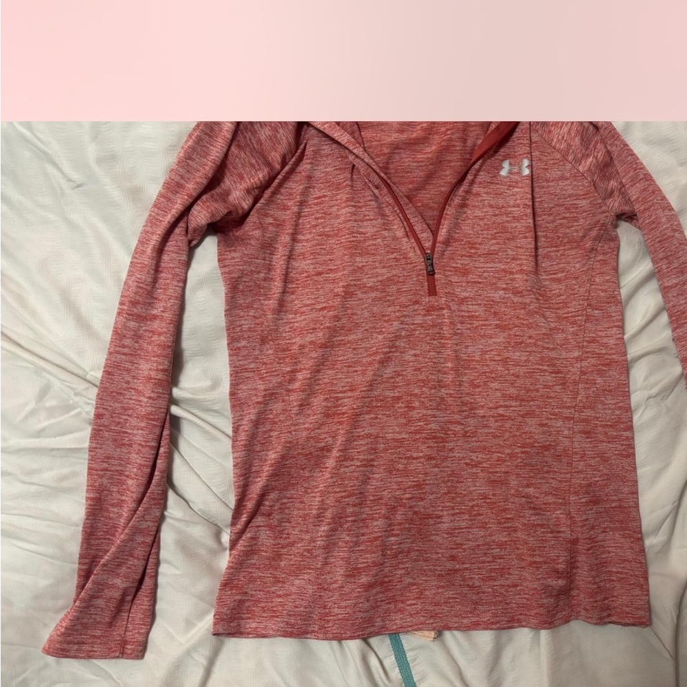 Under Armour Heathered Coral Long Sleeve Top